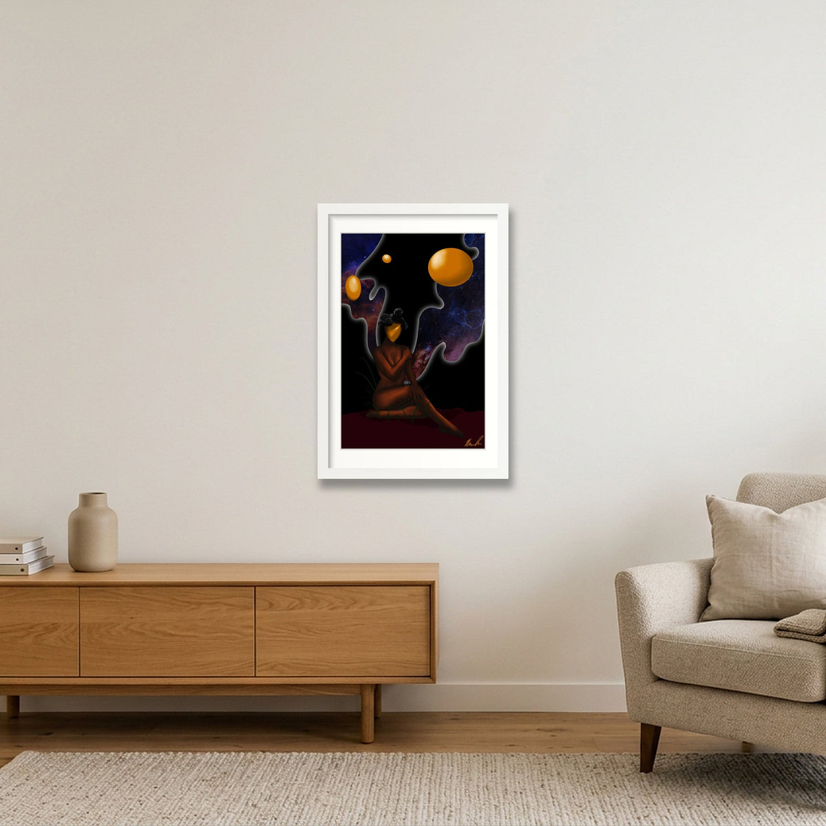 Bride of Ogun — 30×45cm, 12×18" White Frame